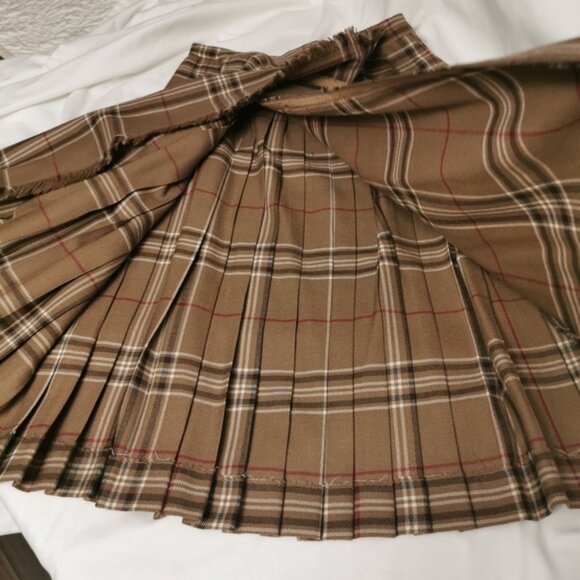 Geoffrey Highland Queen Wool Kilt Plaid Tartan Midi Skirt Small - Picture 6 of 11